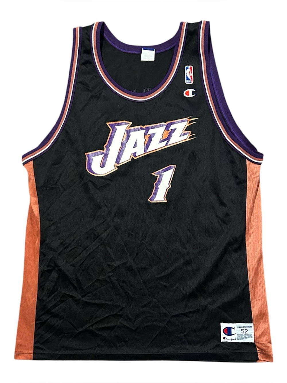 Vintage Champion Utah Jazz G. Roberts No 1 Custom Basketball Jersey XXL